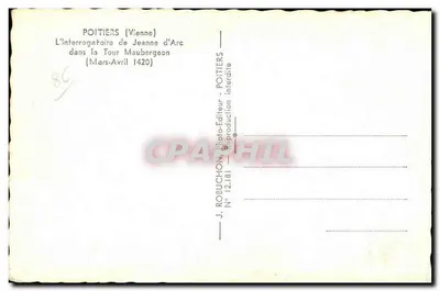 Interrogowanie św. Jadwigi w Wieży Maubergeon — Marzec-Kwiecień 1420 — J. ROBUCHEON, Wydawca Nr 12.181 — Rewers