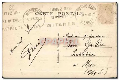 Poitiers — Le Pont Joubert, Le Clain et Vue générale — A. B. — Verso