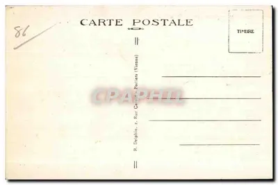 Poltiers — Place d'Armes — Hôtel de Ville — R. D. — Verso