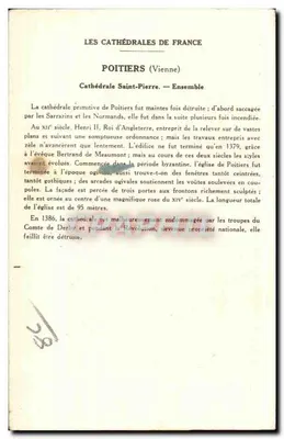 Poitiers (Vienne) — Kerk van Sint-Pieter — Collectie van de Solution Sud-Ouest — Achterkant