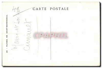 Ruiny Saint-Maxence — Camaner — wydawca Camaner, n° 36 — Rewers