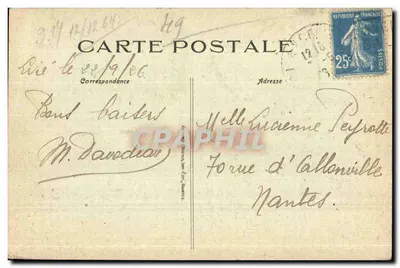 Zamek Turmelière — Liré (Loir-et-Cher) — Stara pocztówka nr 47 — Rewers