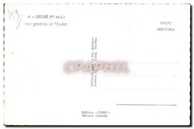Segré (M.-et-L.) — Vue générale et l'Oudon — Éditions Gaby — Verso