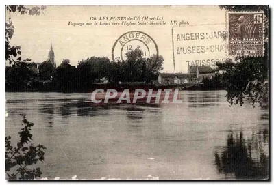 Les Ponts-de-Cé (M.-et-L.) — Paysage sur le Loiret vers l'Église Saint-Maurille — LV. phot.