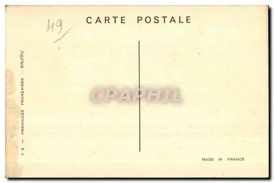 Frau im traditionellen Anjou-Kostüm — französische Provinzen — von Carte Postale Anjou — Rückseite