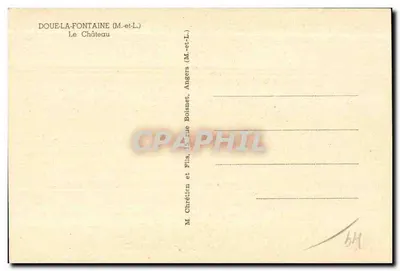 Doué-la-Fontaine — O Castelo — Editor E. Briché — Verso
