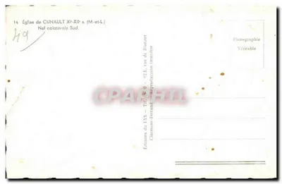Igreja de CUNAULT — Nef lateral sul — Edições do LYS — Verso