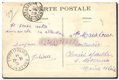 Zamek Durostal w Anjou — Papeterie Birbet — numer serii nie widoczny — Rewers