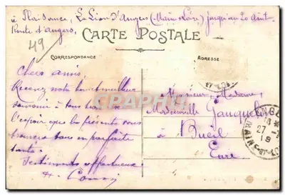 Le Lion-d'Angers (Maine-et-Loire) — Vista sull'Oudon — Editore: B. Lamouais — Verso