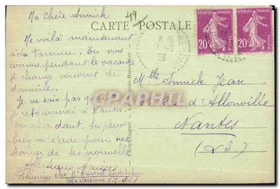 La Varenne (M.-et-L) - Widok na Clermont — Rewers
