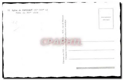 Piéta de Cunault — XVᵉ-XIIᵉ século — Éditions du LYS — Verso