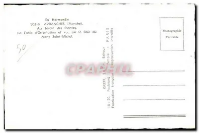 Widok Monte Saint-Michel — Avranches (Manche) — Greff — Rewers