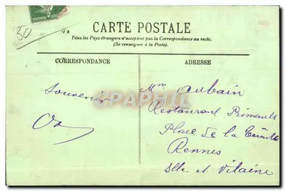 Avranches — Wąskie alejki ogrodu biskupiego — wydawnictwo Lechaplaïs — Rewers
