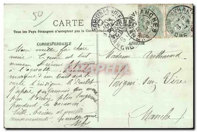 Avranches - Zatoka Mont Saint-Michel - Widok z Ogrodu Botanicznego - LL — Rewers