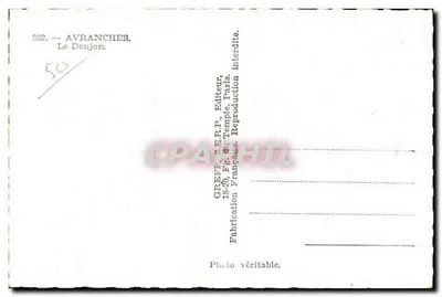 Avranches — Zamek — Greff, Paryż — Rewers