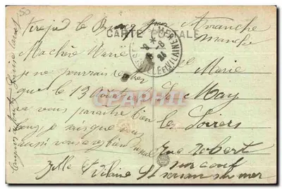 Avranches (Manche) — Ogród Botaniczny — J. Sorel, wyd. Rennes — Rewers