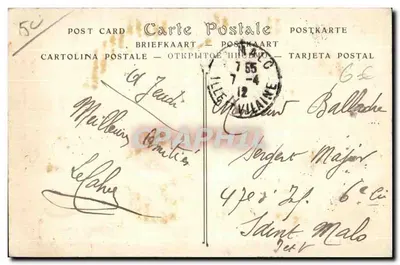 Avranches — Widok na Zatokę Świętego Michała, z Jardin des Plantes — seria 155 — Rewers