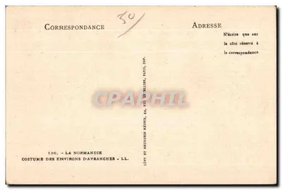 Traje dos arredores de Avranches — A Normandia — LL — Verso