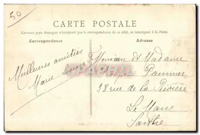 Avranches - Zatoka Mont Saint-Michel, widok z Jardin des Plantes — Librairie Leprovost, wydawca, Avranches — Rewers