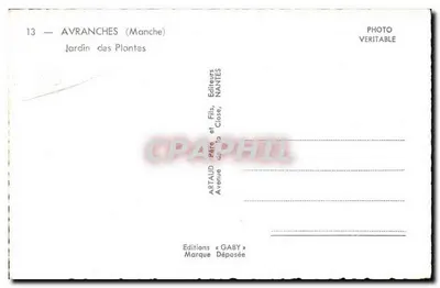 Ogród Botaniczny — Avranches (Manche) — Wydawnictwo Gaby — Rewers