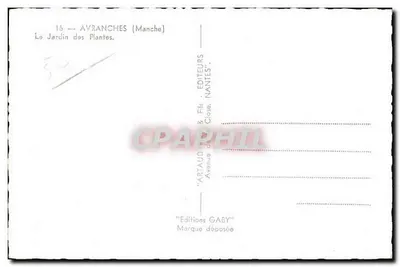 Avranches (Manche) — Ogród Botaniczny — Wydawnictwo Gaby — Rewers