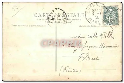 Cherbourg — Wapenplein — B.J.C. Parijs — Achterkant