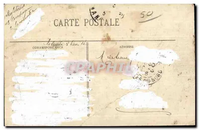 Cherbourg — La Stazione di arrivo e l'Avvenimento François-Millet — Collectione F. C., Cherbourg — Verso
