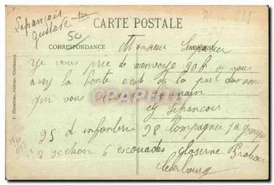 Cherbourg - Arsenal Marítimo - Vista geral da Bateria de Salut — Coleção F. C., Cherbourg — Verso