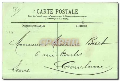 Cherbourg - Het Haven en het Kade Caligny — LL. — Achterkant