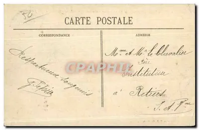 Cherbourg — Escadrille torpedowców w manewrach na Morzu Północnym skierowana do Portu — kolekcja P. B., Cherbourg — Rewers