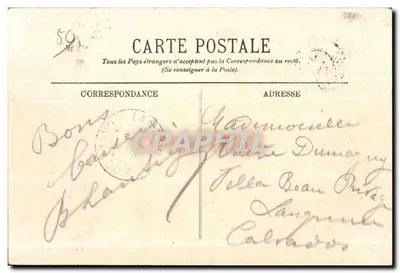 Cherbourg — Vista geral da Cidade e da Baía, tirada da Montanha do Roule — LL — Verso