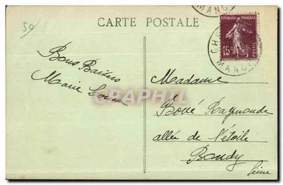 Cherbourg — Quai de Caligny i Góra Roule — A. B., wydawca, Cherbourg, nr 32 — Rewers