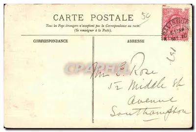 Cherbourg — O Farol da Ponte e a Baía — LL. N°14 — Verso