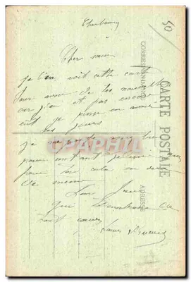 Cherbourg — Lembrete Cherbourg — Coleção F. C. — Verso