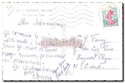 Port du Lude — widok zatoki — wydawca Gaby, n°50 — Rewers