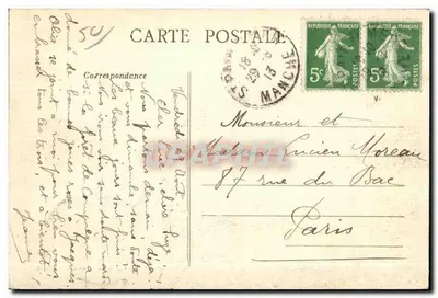 Carolles — Wjazd do portu Lude — Karta pocztowa n°1 — Rewers
