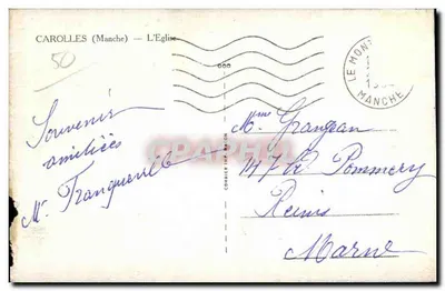 Carolles (Manche) — A Igreja — Combier Imprimeur — Verso