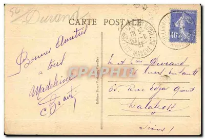 Carcilles-Plage — A lo lejos, Jullouville — Edición Bazin, Carcilles, n°3343 — Reverso