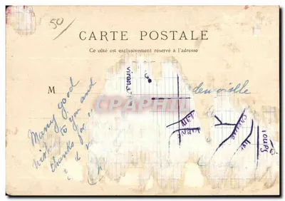 Coiffes d'hier — Coutances — La Normandie — Tarjeta postal antigua París — Reverso