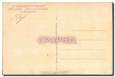 Coutances — Wnętrze katedry — Diambulatoire — Wydawca Le Coubey, nr 56 — Rewers