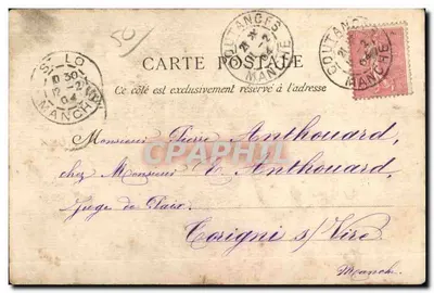 Coutances — Katedra św. Nikodema — wydawca nieznany, numer seryjny nie widoczny — Rewers