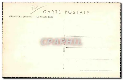 Granville (Manche) — A Grande Porta — Combier Imprimeur — Verso