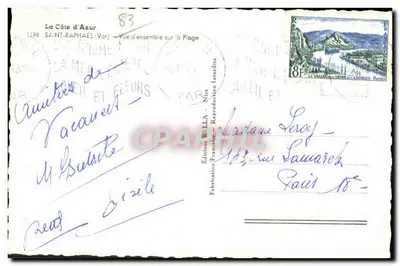 Saint-Raphaël — Ogólny widok plaży — Éditions Rella — Rewers