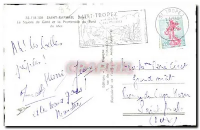 Saint-Raphaël — Plac Gand i Promenada nad Morzem — Wydawnictwo Cigogette — Rewers