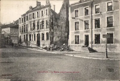 Baccarat - A Prefeitura totalmente destruída — Citadelle Antunes