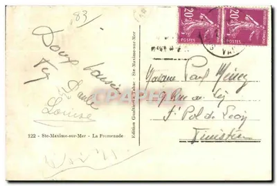 Ste-Maxime-sur-Mer — Promenada — Wydawnictwo Gualtier - Tabac — Rewers