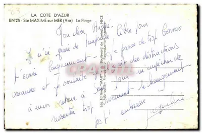 Ste-Maxime nad Morzem — Plaża — Wydawnictwo 'MAR' Nice — Rewers