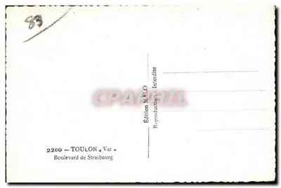 Boulevard de Strasbourg — Toulon (Var) — Wydawnictwo MALO n°2209 — Rewers