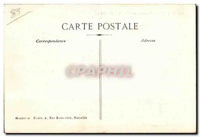Toulon - Mourillon - O Porto de Abri — editor Mouliet e Roure, n° 141 — Verso