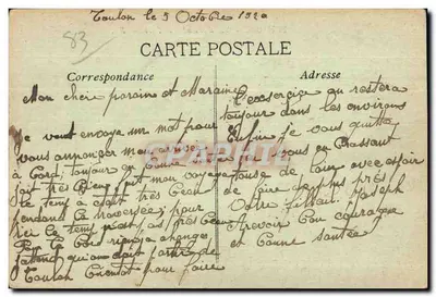Toulon — Pejzaż portu — RL — Rewers